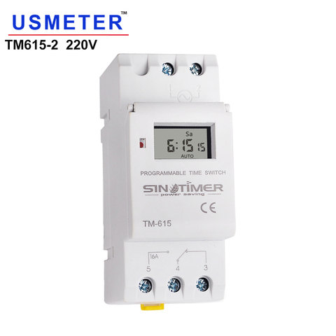 220V AC 16A electrónico semanal 7 días Digital programable relé Industrial Control de temporizador montaje carril Din interruptor de tiempo ► Foto 1/6