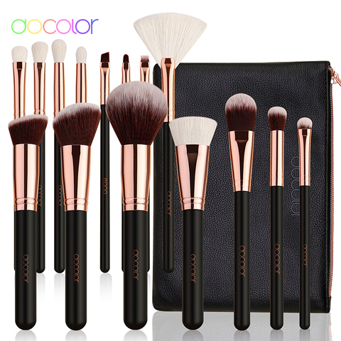 Docolor 15 unids pincel de Maquillaje conjunto de Alta Calidad de Pelo Sintético Suave y La Naturaleza BristlesProfessional Artista de Maquillaje Cepillo Kit de Herramientas ► Foto 1/6