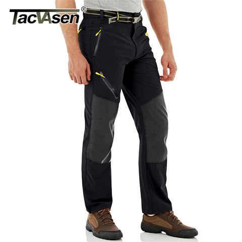 TACVASEN-Pantalones ligeros de secado rápido para hombre, pantalón táctico militar con múltiples bolsillos, elástico, recto, pantalón para caminar, Verano ► Foto 1/6