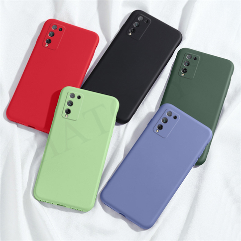 Funda de silicona líquida a prueba de golpes para Huawei Honor 10X Lite, funda protectora para teléfono Honor 20 20e 30 Pro 20i 30i, Honor 10X Lite ► Foto 1/6