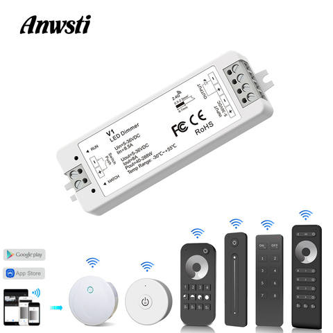 LED Dimmer 12V 24V PWM de 2,4G inalámbrico remoto controlador 5V 36V Wifi inteligente Dimmer interruptor regulador para cinta de LED de único Color de luz ► Foto 1/6