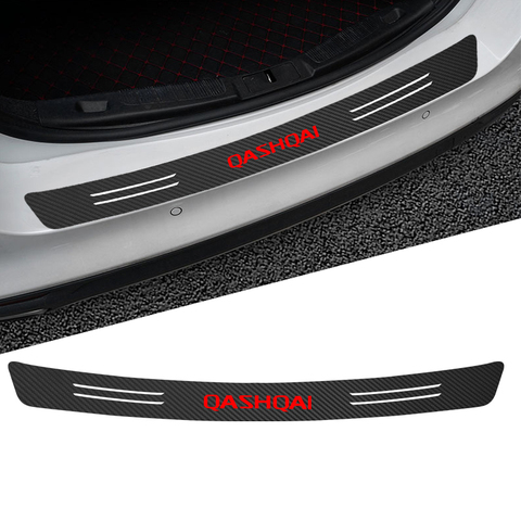 Protector de Parachoques Trasero para maletero de coche, adhesivo de fibra de carbono para Nissan QASHQAI, accesorios de estilismo para automóviles ► Foto 1/6