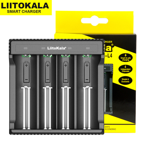 ¡Nuevo LiitoKala Lii-L4 Lii-L2 Lii-500S Lii-PD2 3,7 V 1,2 V 18650 cargador de batería recargable para 18500, 18650, 26650, 21700! ► Foto 1/6