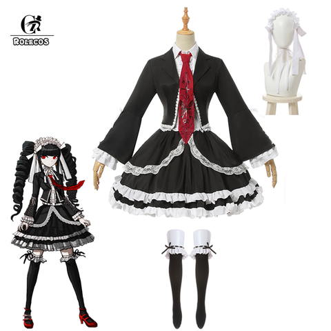 ROLECOS-Disfraz de Danganronpa Celestia Ludenberg, juego de Cosplay, uniforme escolar para mujer, conjunto completo de Halloween ► Foto 1/6