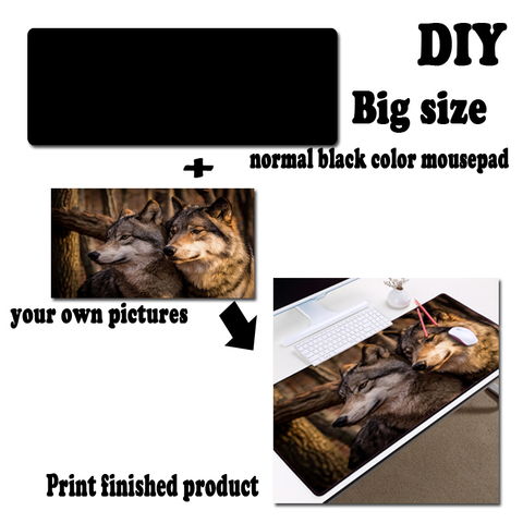 Mairuige envía tus propias fotos para imprimir una alfombrilla de ratón tamaño grande XXL borde bloqueado creativo DIY diseño personalizado manteles ► Foto 1/6