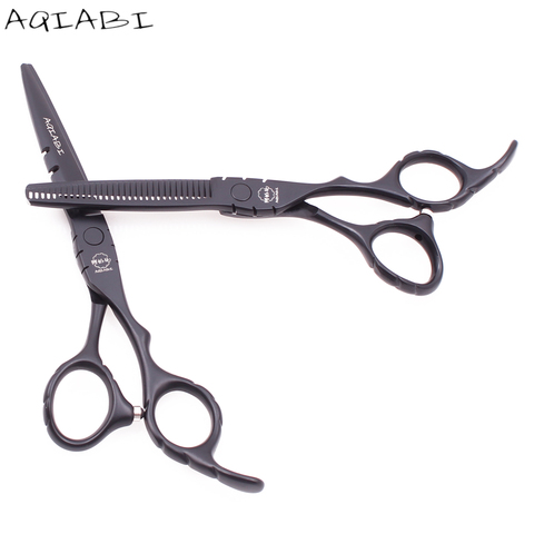 6'' AQIABI Japón acero 440C tijeras peluqueria corte tijeras adelgazamiento tijeras de peluqueria professional barberia tijeras pelo siccors A1010 ► Foto 1/6