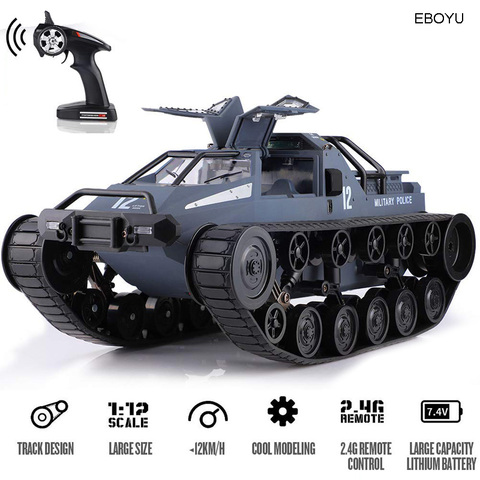 EBOYU 1203 RC coche escala 1:12 de 2,4 GHz de Control remoto recargable deriva tanque 360 ° de rotación vehículo regalos para los niños ► Foto 1/6