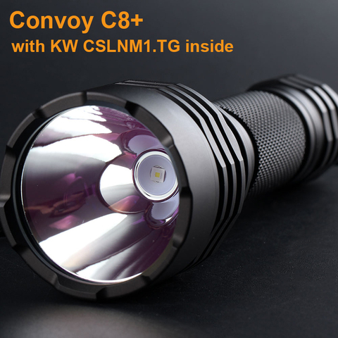 Convoy-linterna LED C8 Plus, luz Flash portátil de 6500K, con rango de alcance de 748m, para Camping, caza y Policía, KW, CSLNM1.TG ► Foto 1/6