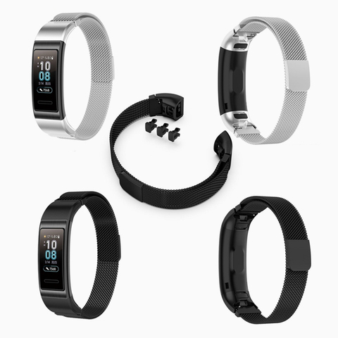 Pulsera inteligente para Huawei Band 4 Pro TER-B29S /band 3 Pro, correa Milanesa magnética de acero inoxidable ► Foto 1/6