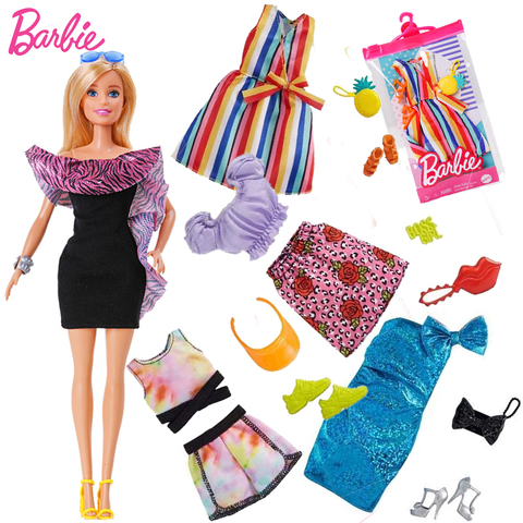 Ropa de muñeca Barbie Original, zapatos, pantalones, traje, juguetes para niños, a juego, accesorios para muñeca de 30cm, bolsos de moda ► Foto 1/6