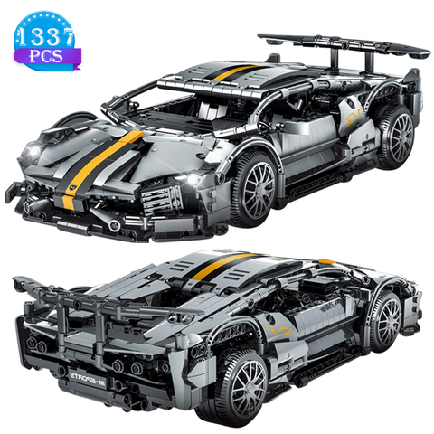 MOC 1337 Uds experto técnico supervelocidad campeones modelo de coche de carreras de vehículo de bloques de construcción ladrillos DIY tecnología juguetes para niños ► Foto 1/6