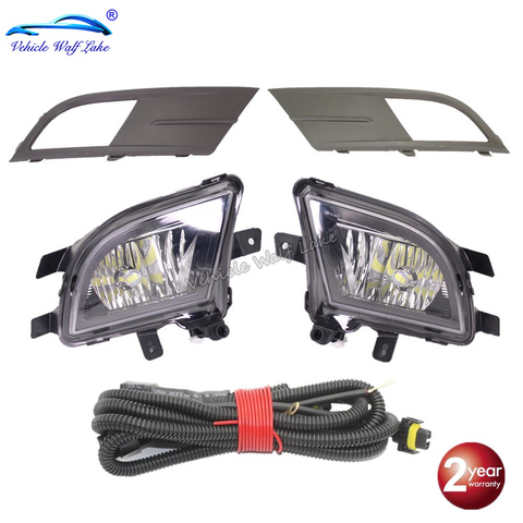 Luz LED antiniebla para parachoques delantero de coche, Kit de cubierta de rejilla de luz antiniebla, alambre y luz antiniebla, para VW Jetta 6 A6 MK6 2015 2016 2017 2022 ► Foto 1/6