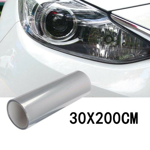 Película protectora de luz transparente para coche 30cm, cubierta de parachoques, protección de pintura, película protectora de Faro, rollo de vinilo ► Foto 1/5