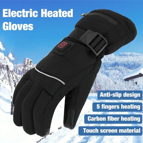 Guantes Térmicos de invierno para esquiar, Guantes Térmicos con 3 niveles, batería recargable de 4000mAh, para invierno ► Foto 1/6