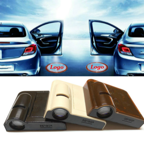 JURUS 2 uds coche sombra Luz de puerta inalámbrico láser el logotipo del proyector Led lámpara de bienvenida para GEELY para Chery para DS MG Accesorios ► Foto 1/6