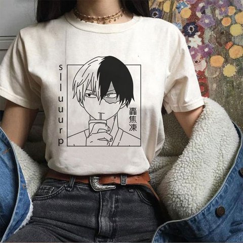 Camiseta estampada de My Hero Academia Bakugou para mujer, remera Harajuku de Boku No Hero Academia, camiseta de Anime Himiko Toga, camisetas para mujer ► Foto 1/6