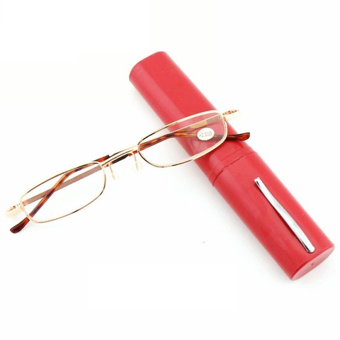 Gafas de lectura de 2022 pluma carcasa de tubo portátil miopía gafas Unisex bisagra de resorte de primavera gafas de cuidado de la visión gafas de lectura mujer ► Foto 1/6