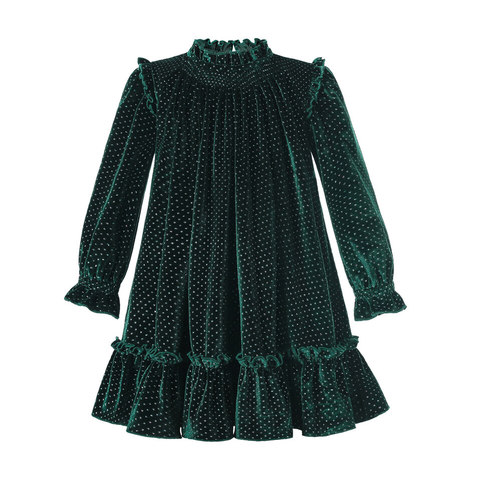 Pettigirl nuevo verde niña princesa vestido de las Niñas Ropa de diseñador Bling vestido niños ropa ► Foto 1/6