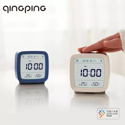 Cleargrass Qingping termómetro digital Bluetooth control de temperatura humedad luz nocturna despertador funciona con la aplicación Mijia ► Foto 1/6