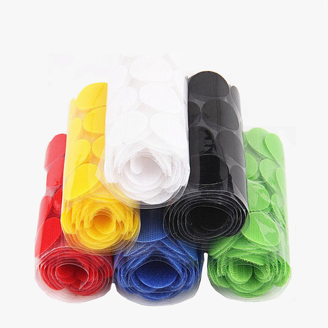 Sujetadores de gancho y bucle autoadhesivos Multicolor de 10mm, accesorios de costura, adhesivos mágicos de nailon, puntos redondos, 99 pares ► Foto 1/6
