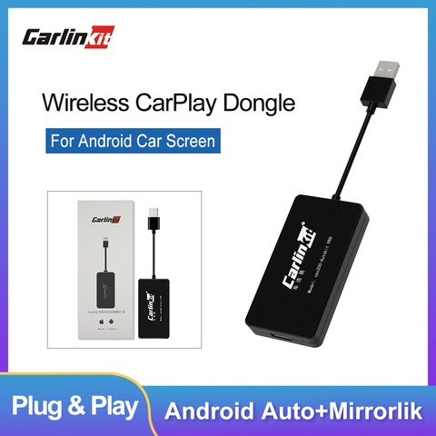 CarlinKit inalámbrico Carplay Dongle para Android reproductor de navegador inteligente USB Apple Carplay Android inalámbrico Auto Mirrolink Airplay ► Foto 1/6