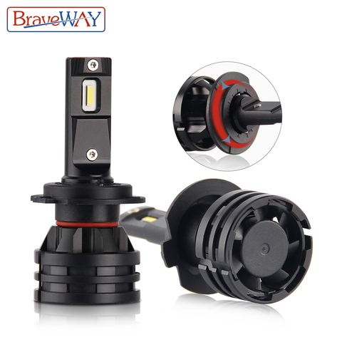 BraveWay 16000LM 6500K 12V H1 H4 H7 H11 9005 HB3 9006 HB4 LED bombillas de faro delantero de coche bombillas LED de coche luces LED para motocicleta ► Foto 1/6