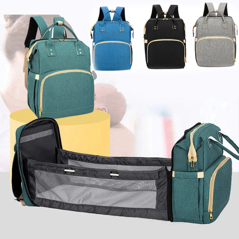 Mochila de gran capacidad impermeable para mamá, bolsa de pañales, multifunción para bebé, bolsas de pañales de viaje al aire libre para el cuidado del bebé ► Foto 1/6