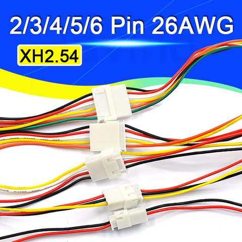 XH2.54-conector de Cable XH macho y hembra, Cable de carga de batería de 5/6mm de longitud, 2/3/4/2,54 Pines, 200MM, 26AWG, 10 Uds. ► Foto 1/5