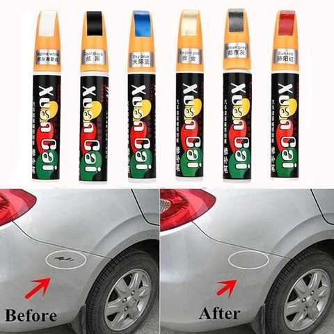 Rotulador profesional de 12ml para Reparación de Pintura de coche, 6 colores, resistente al agua, pincel de reparación de arañazos de coche, marcador metálico ► Foto 1/6