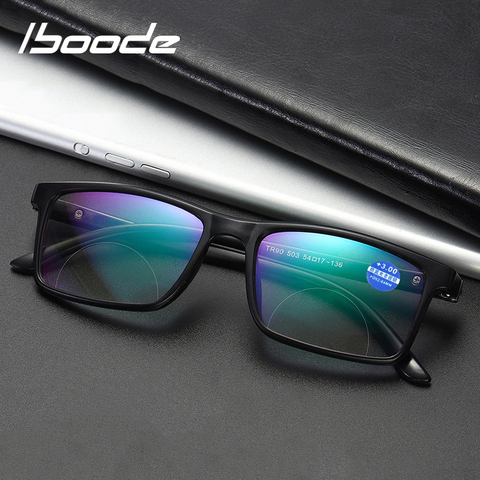 Iboode-gafas de lectura multienfoque para hombres y mujeres, lentes HD antiluz azul con hiperoia, presbicia, gafas multifuncionales + 1,5 ► Foto 1/6