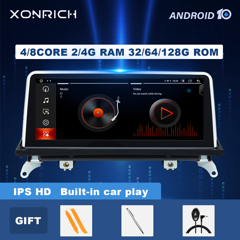 Radio Multimedia con GPS para coche, Radio con reproductor, Android 10,0, 4GB, navegador estéreo, CCC o CIC, para BMW X5, E70, X6, E71, 2006-2012 ► Foto 1/6