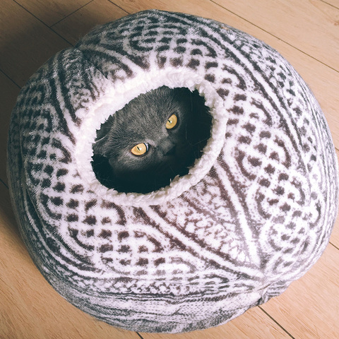 ¡[MPK gato] esférica gato de casa con apertura redonda tu gato amor! Gato teatro gato de juguete ► Foto 1/6