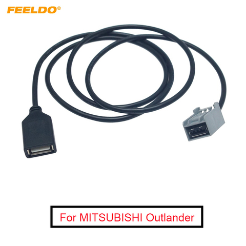 FEELDO 1 unidad de Radio de Audio de coche AUX USB Cable hembra Puerto adaptador de Cable de extensión para Honda Civic/Accord/Odyssey Mitsubishi Lancer ► Foto 1/5