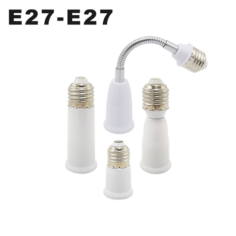 Extensor de Base de lámpara E27 a E27, 65mm, 95mm, 197mm, convertidor de soporte de lámpara E27-E27, adaptador de enchufe de lámpara ignífuga para bombilla ► Foto 1/6