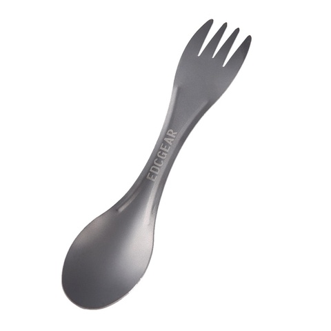 Utensilios de cocina Spork, tenedor cuchara manteles, utensilio de Picnic, cubiertos, mochila para senderismo al aire libre, portátil, viaje, titanio ► Foto 1/1