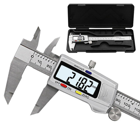 Pantalla Digital electrónica Vernier Caliper 0-150MM pantalla LCD grande Micrómetro de lectura directa Digital herramienta de medir, regla ► Foto 1/6