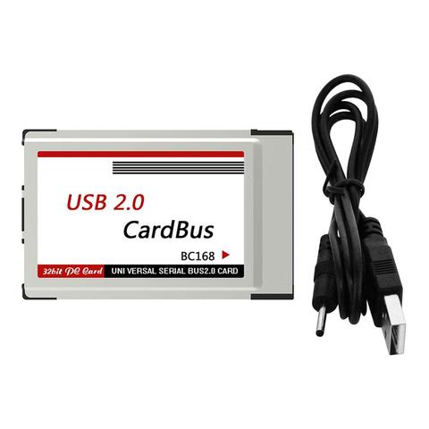 Convertidor de PCMCIA a USB 2,0 para ordenador portátil, 2 puertos, adaptador de tarjeta PCI Express, 2 tarjetas usb ► Foto 1/6