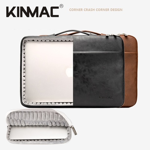 2022 marca Kinmac bolsa de ordenador portátil de cuero 12 