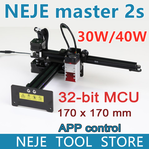 NEJE-máquina de grabado láser Master 2S, cortador de grabado potente de 30W, 2 en 1, lente de enfoque Variable ajustable y Focal fija ► Foto 1/6