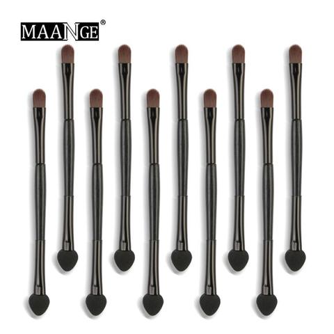 10 unids/set de doble cabeza cepillos de sombra de ojos cabeza de esponja de sombra de ojos maquillaje Pinceles/brochas cepillo cosmético herramientas de Maquiagem Pinceles ► Foto 1/6