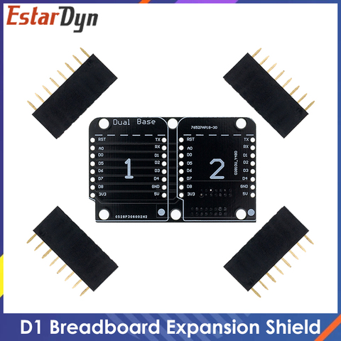 Placa de expansión PCB D1 Mini NodeMCU ESP8266, doble enchufe, doble Base, escudo, bricolaje ► Foto 1/6