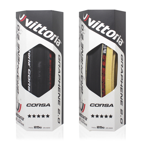 Vittoria Corsa Control G + grafito carrera 2,0 700x25C cubierta negra 320 TPI neumático de bicicleta neumático sin cámara ► Foto 1/6