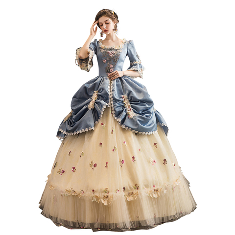 Vestidos de baile de gama alta de la Corte Rococo barroco de María Antonieta 18th Century renacentista vestido de época victoriano ► Foto 1/6