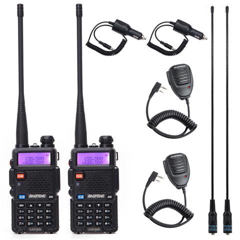 Radio portátil walkie-talkie Pofung BF-UV5R 5W VHF/UHF Radio de banda Dual Radio de dos vías 2 uds Baofeng UV-5R ► Foto 1/6