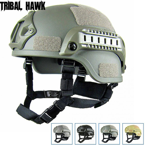 Casco táctico para Airsoft militar MH FAST, casco SWAT para caza, gafas de tiro, equipo protector ► Foto 1/4