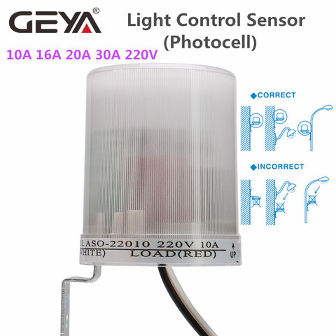 GEYA-luz de día automática, CONTROL de alumbrado público eléctrico con foto, 6A, 10A, 20A, 30A, 220VAC o 110VAC, Envío Gratis ► Foto 1/6