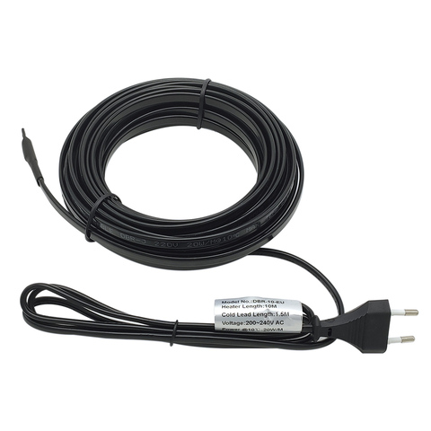 Cable de alimentación enchufable de 220V para UE Cable de calefacción autorregulador para protección contra congelación de tuberías de agua, calefacción para mascotas Reptiles ► Foto 1/6