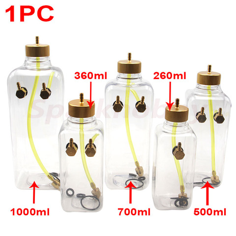 Tanque de combustible de plástico RC, cubierta de aleación de aluminio CNC para Nitro RC y avión a gasolina, 1 Juego, 260/360/500/700/1000/1500 CC/ml ► Foto 1/6