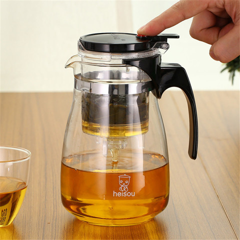 Tetera de cristal resistente al calor, juego de té de flores, hervidor de café, té, Juego de vasos, colador de acero inoxidable, 1000ml ► Foto 1/6