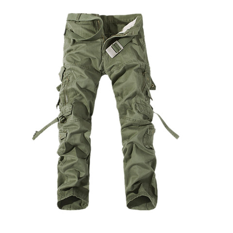 Los hombres pantalones de carga 2022 algodón para Hombre ejército verde pantalones de color caqui Hombre militar general táctico al aire libre Pantalones Hombre ► Foto 1/6